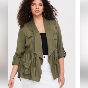 Meg & Margot Olive Green Utility Jacket